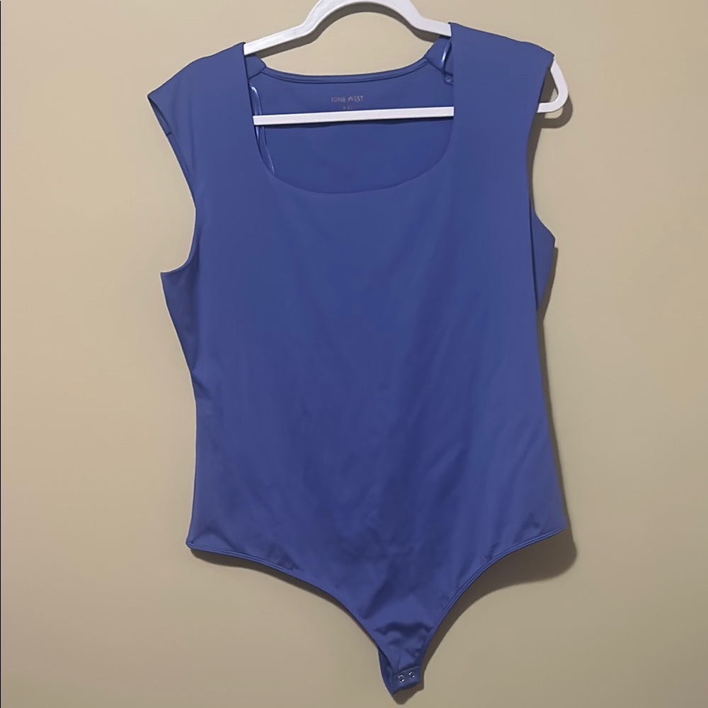 Purple-Blue Sleeveless Bodysuit
